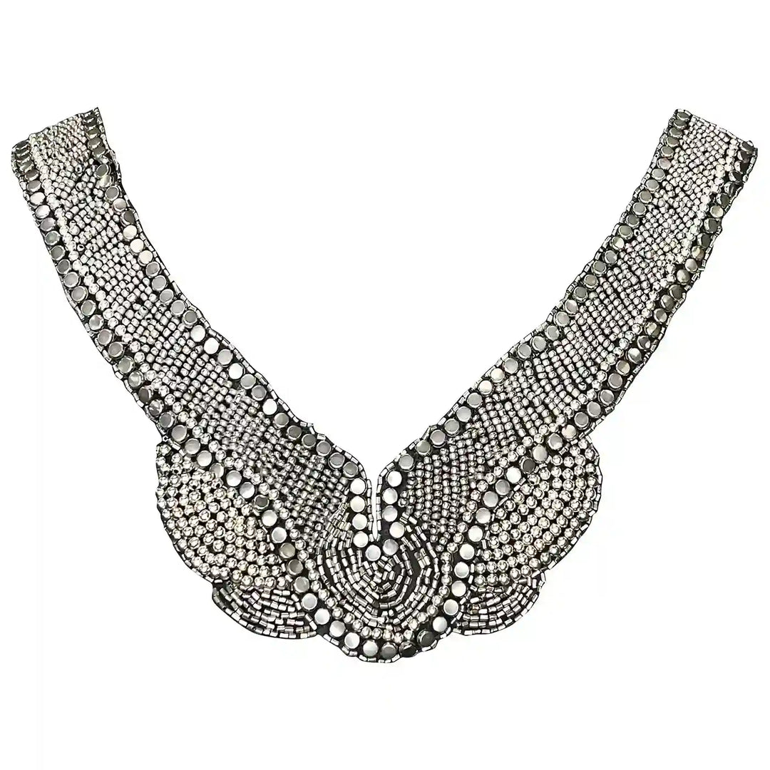 Beaded V-Neckline Applique