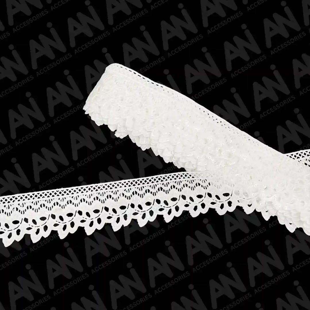 Chris Cross Leaves Style Sequins Lace | 2 Meter