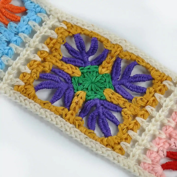 Multicolor Crochet Floral Lace | 2 Meter