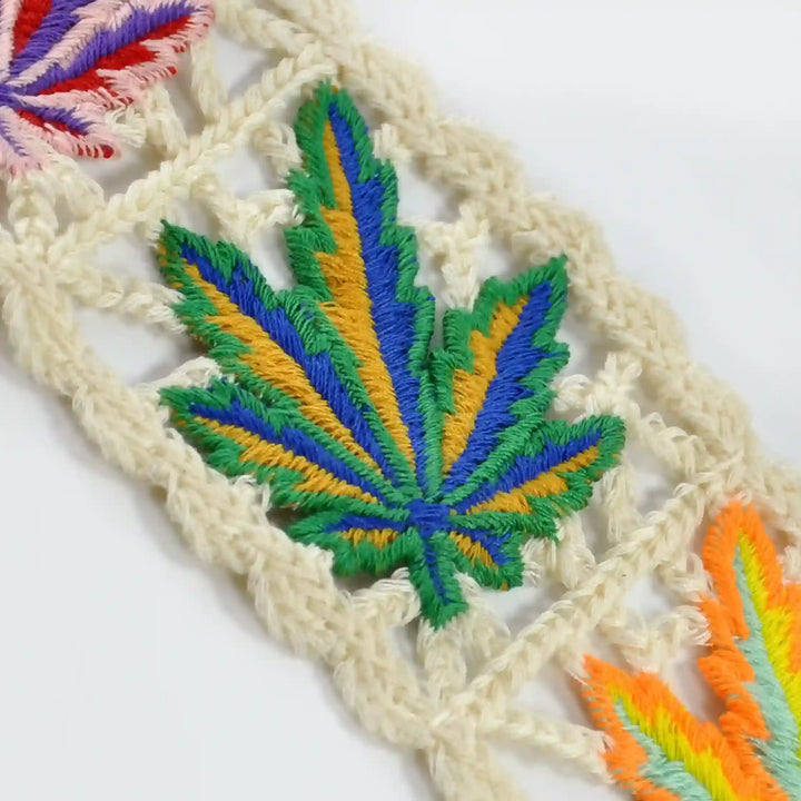 Crocheted Leaf Motif Lace Trim | 2 Meter