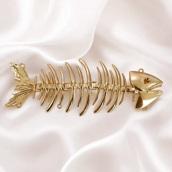 Fish Skeleton Sew Brooch