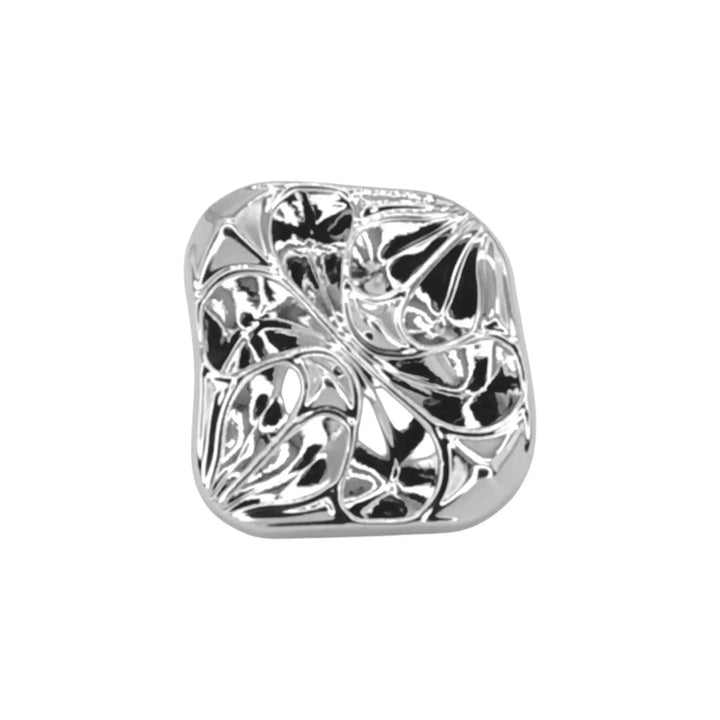 Hammered Wave Square Metal Button | 13mm(20L)