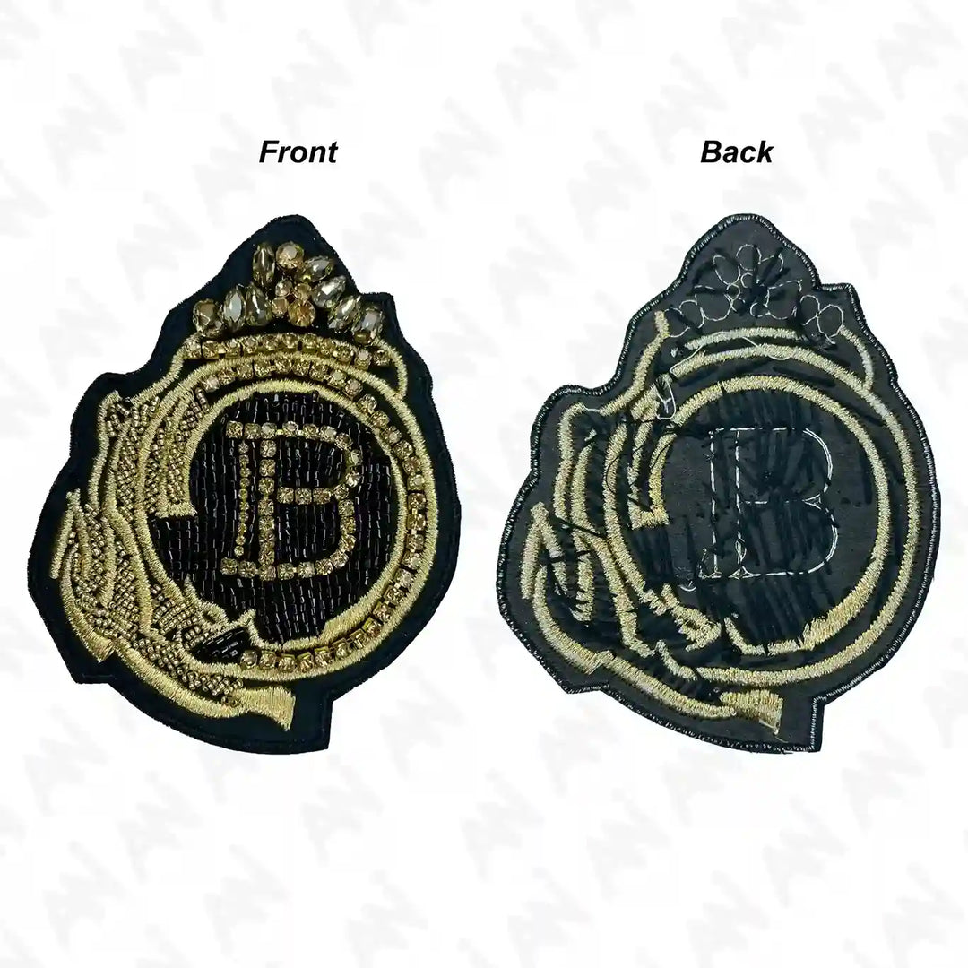 Gold B Crown Patch