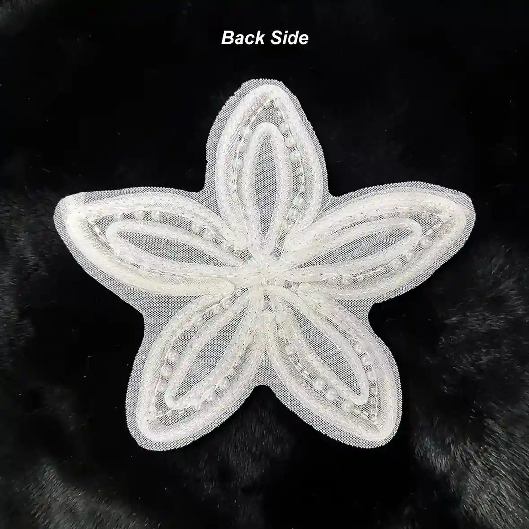 Double Daisy Beaded Organza Stem