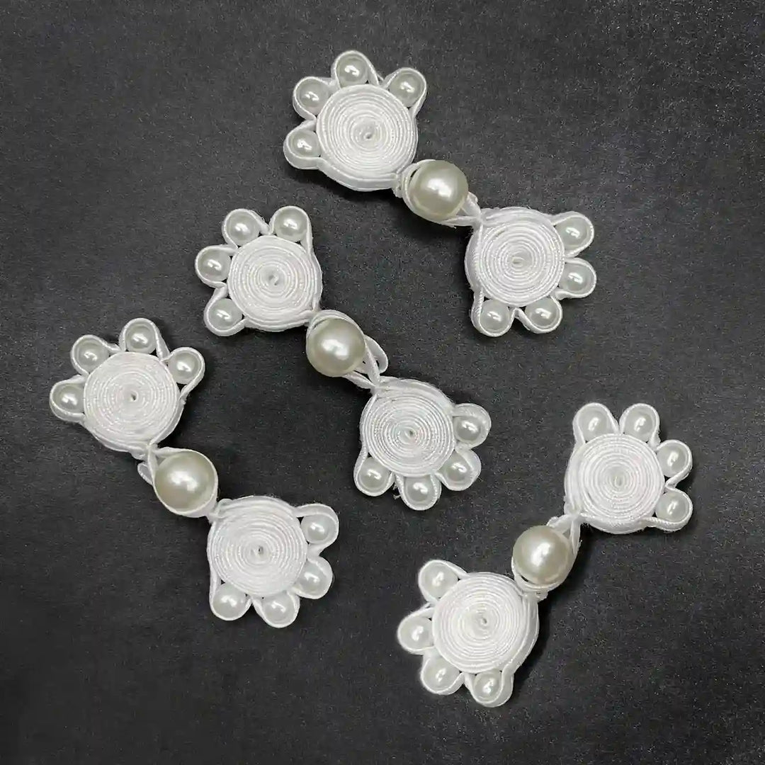 Bow Inspire Pearl Frog Closure Buttons