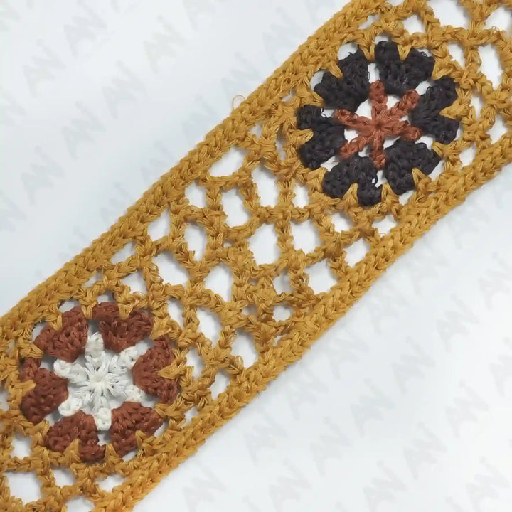 Crochet Floral Motif Lace Trim | 2 Meter