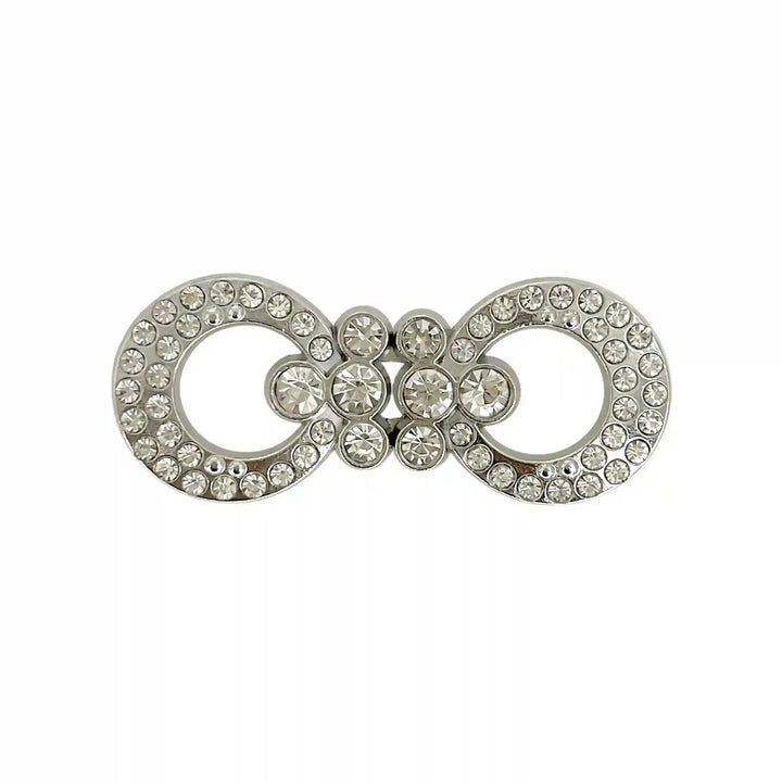 Rhinestone-Paved Infinity Frog Buttons