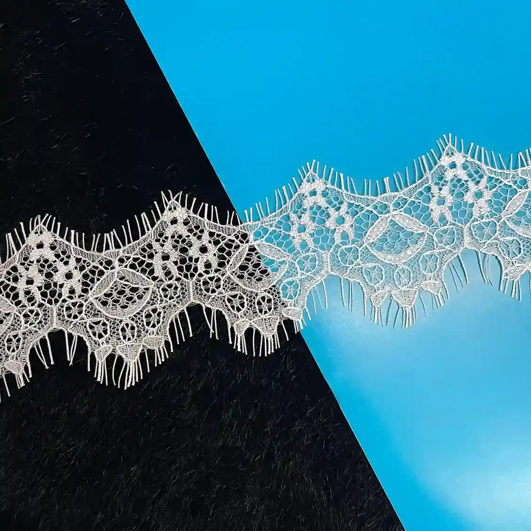 Symmetrical Scalloped Floral Lace