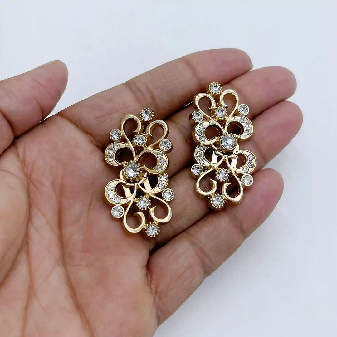Swarovski-Style Crystal Frog Closure Buttons
