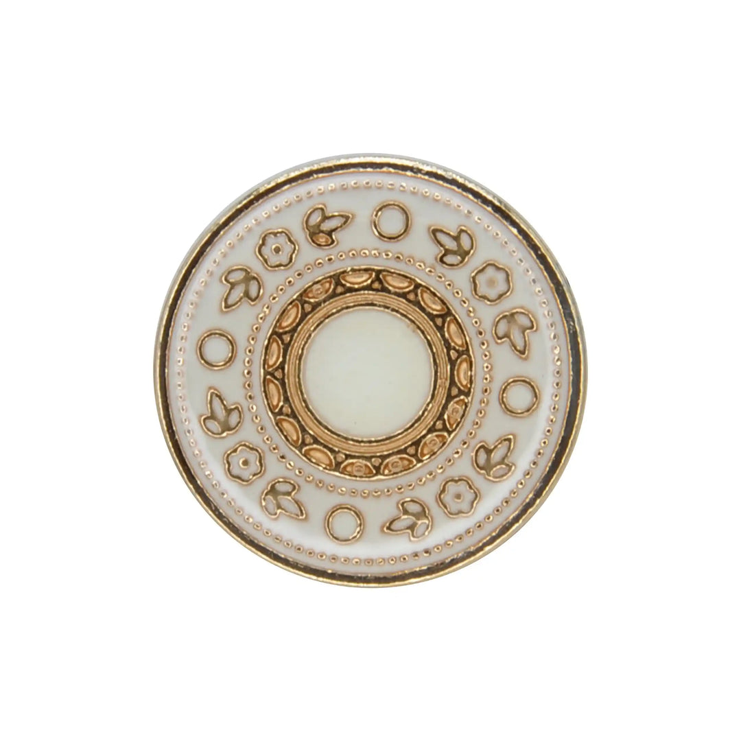 Ivory Gold Metal Button | 18mm (28L) & 21mm (34L)