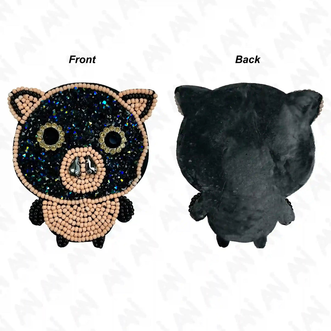 Beaded Pig Face Patch