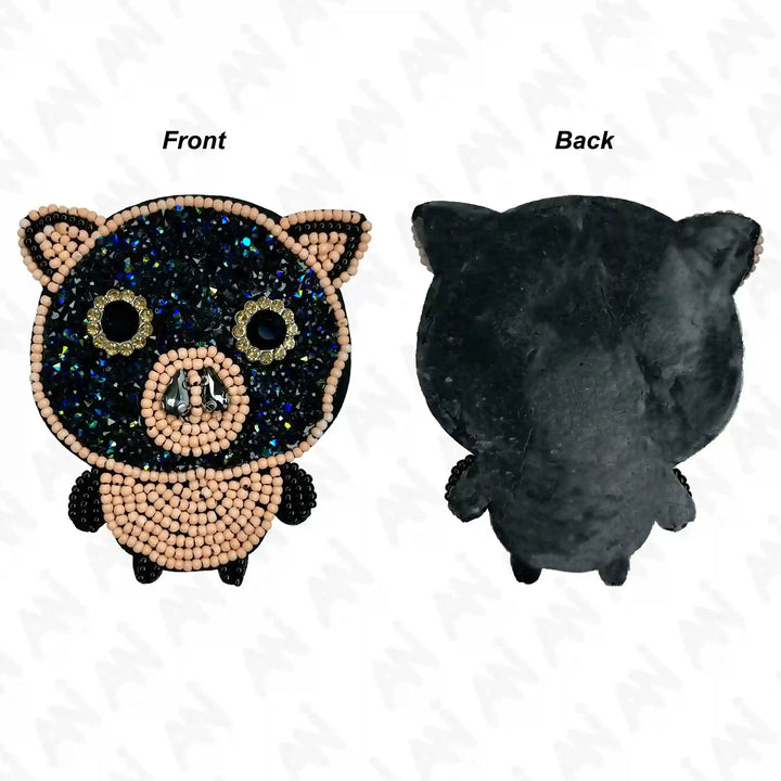 Beaded Pig Face Patch
