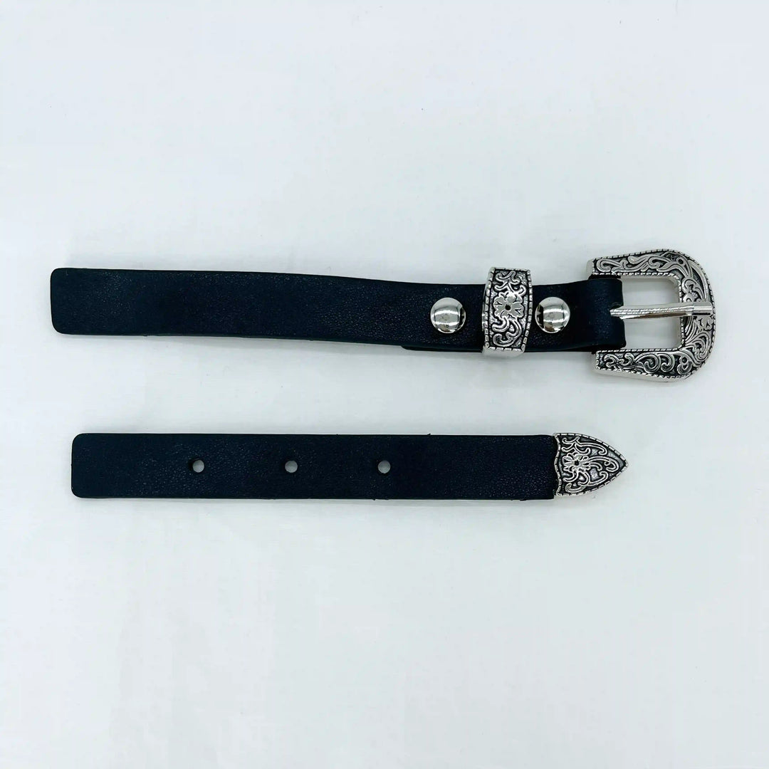 Floral Western-style buckle set