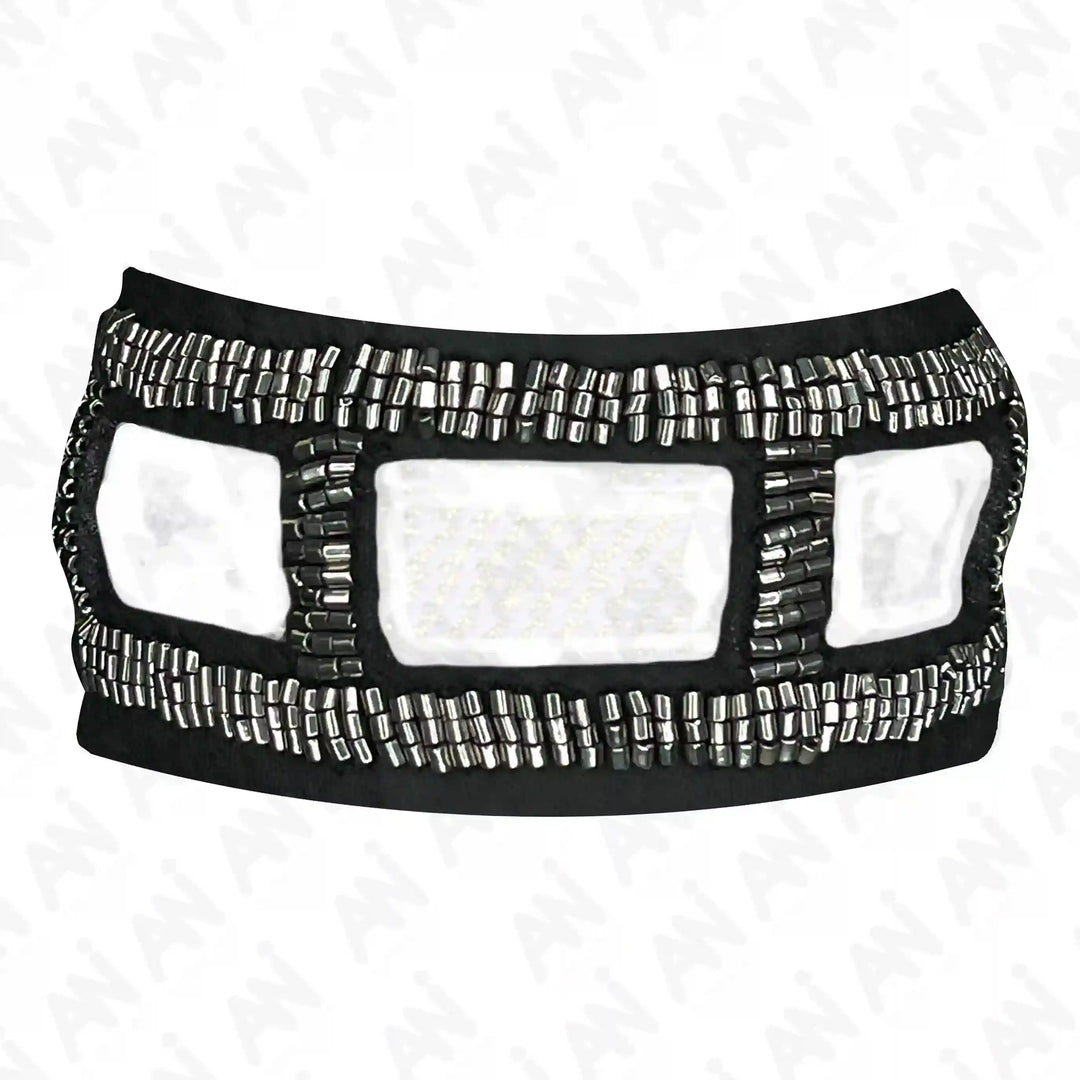 Beaded V-Neckline Applique