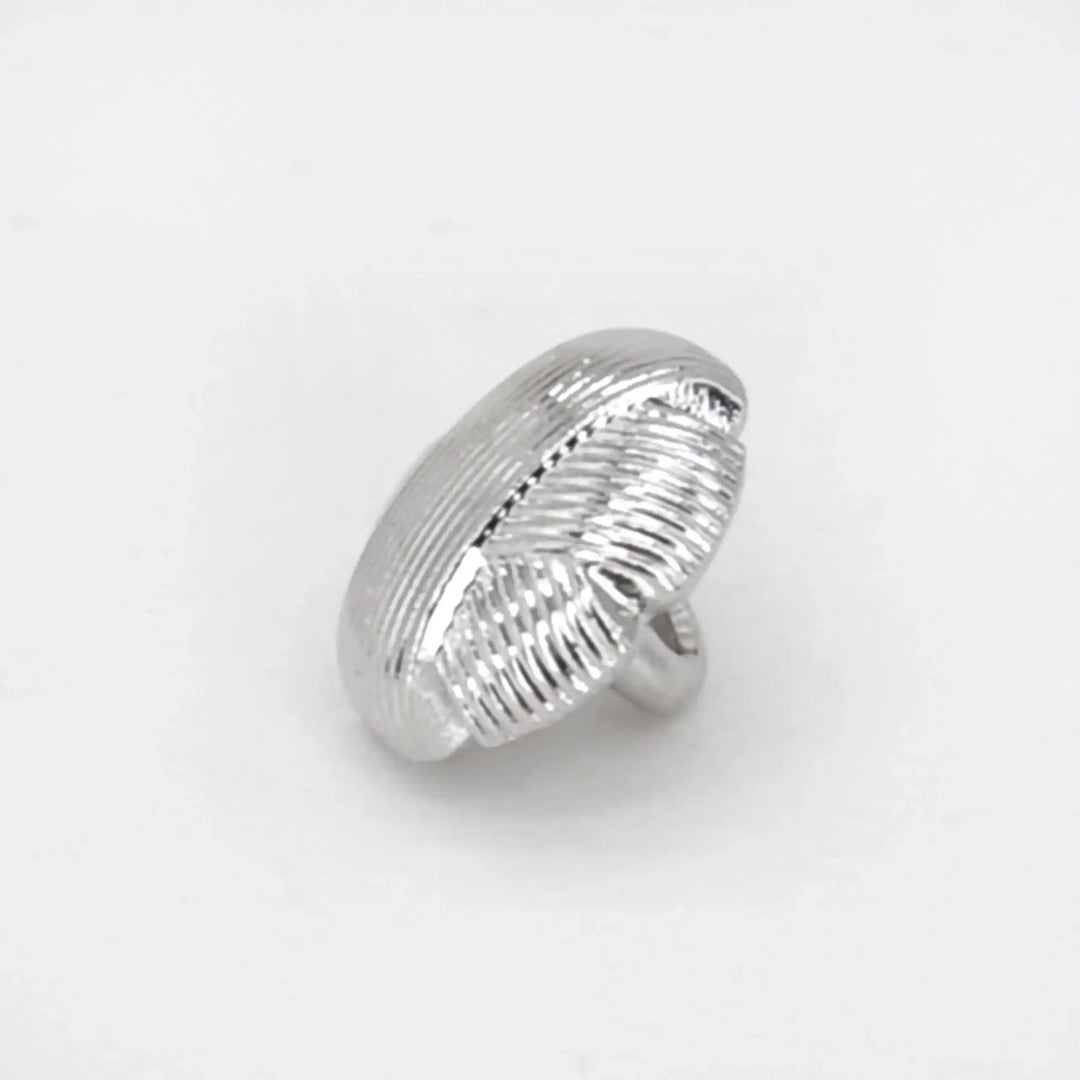 Classic Knot Design with Ribbed Texture Metal Button | 11mm (18L)
