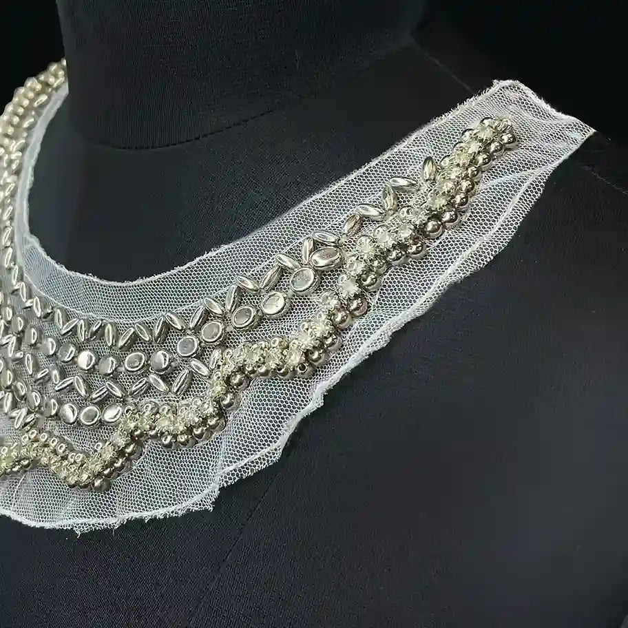 Elegant Art Deco Inspired Round Neckline