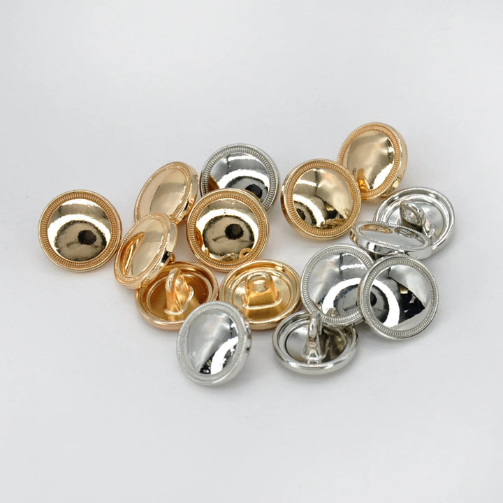 Luxury Plain Dome Metal Button | 12mm (20L)
