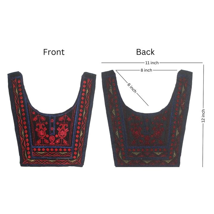 Embroidered Applique Neckline