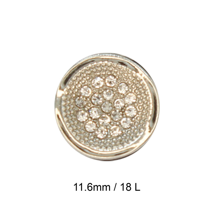 Luxurious Floral Diamond Metal Button