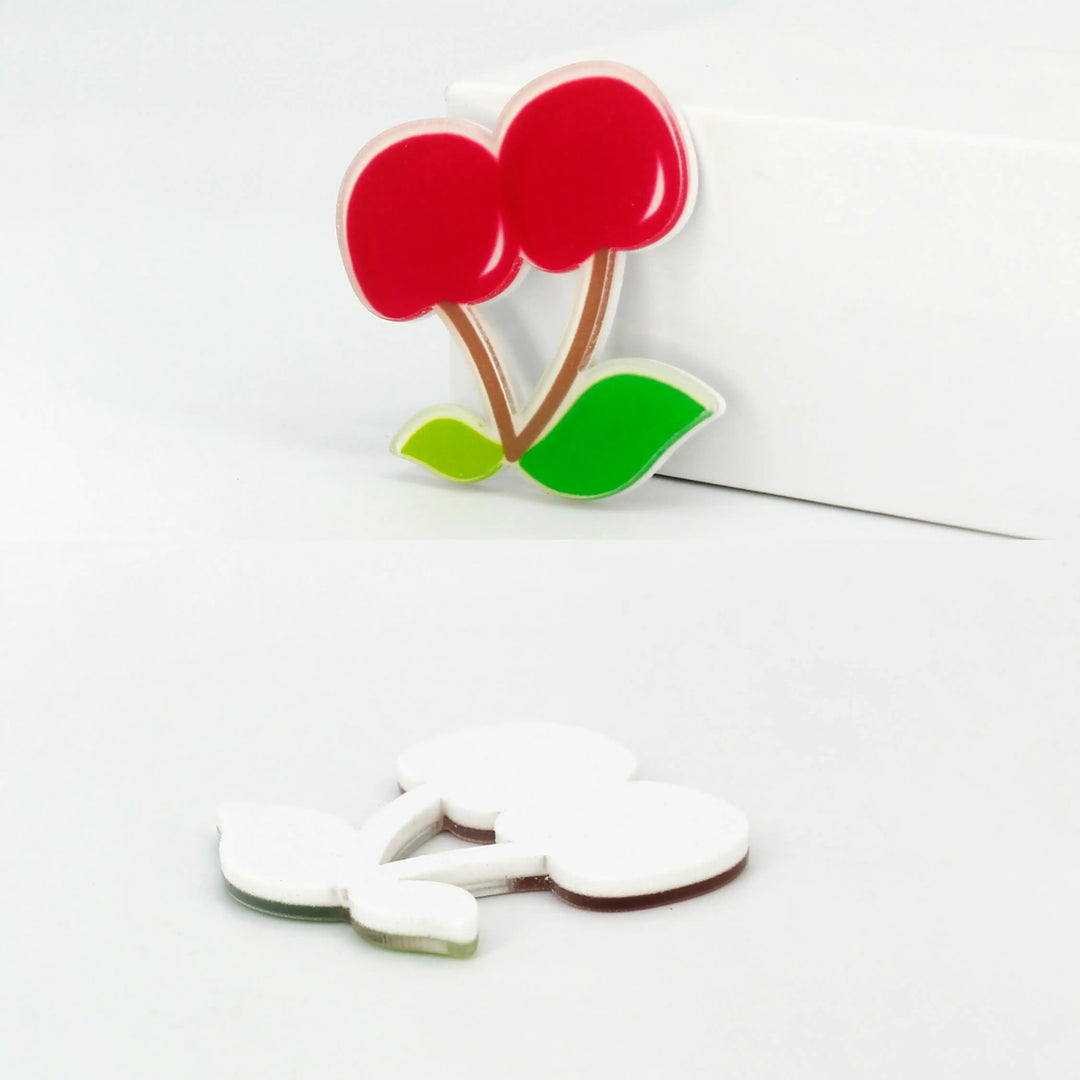 Red Cherry Pin Brooch