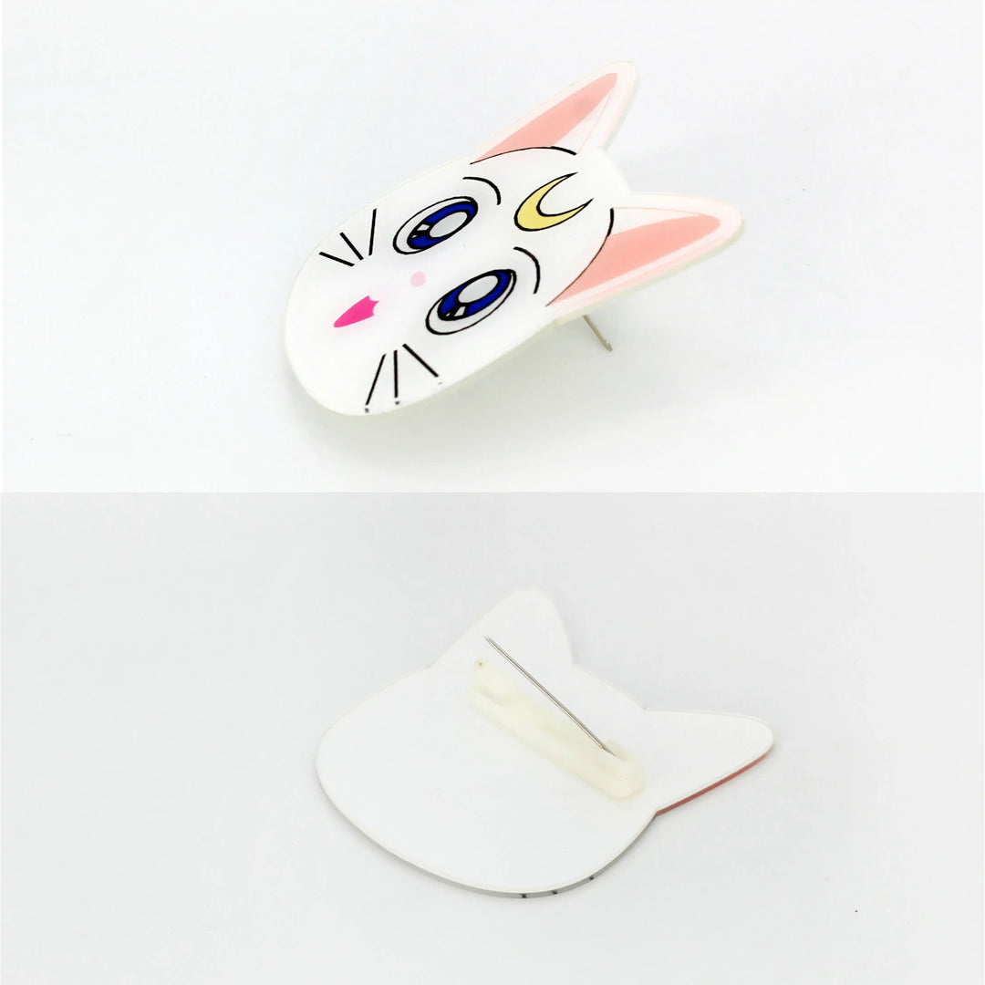 Moon Cat Pin Brooch