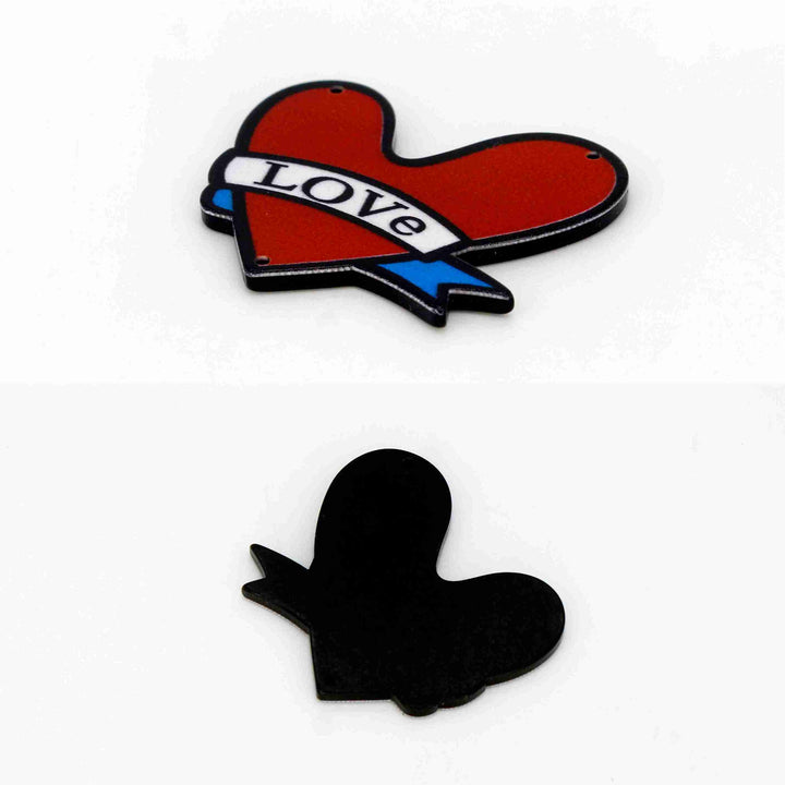 Love Banner Heart Brooch