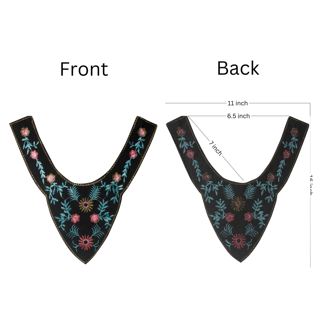 Royal Floral Round Shape Neckline