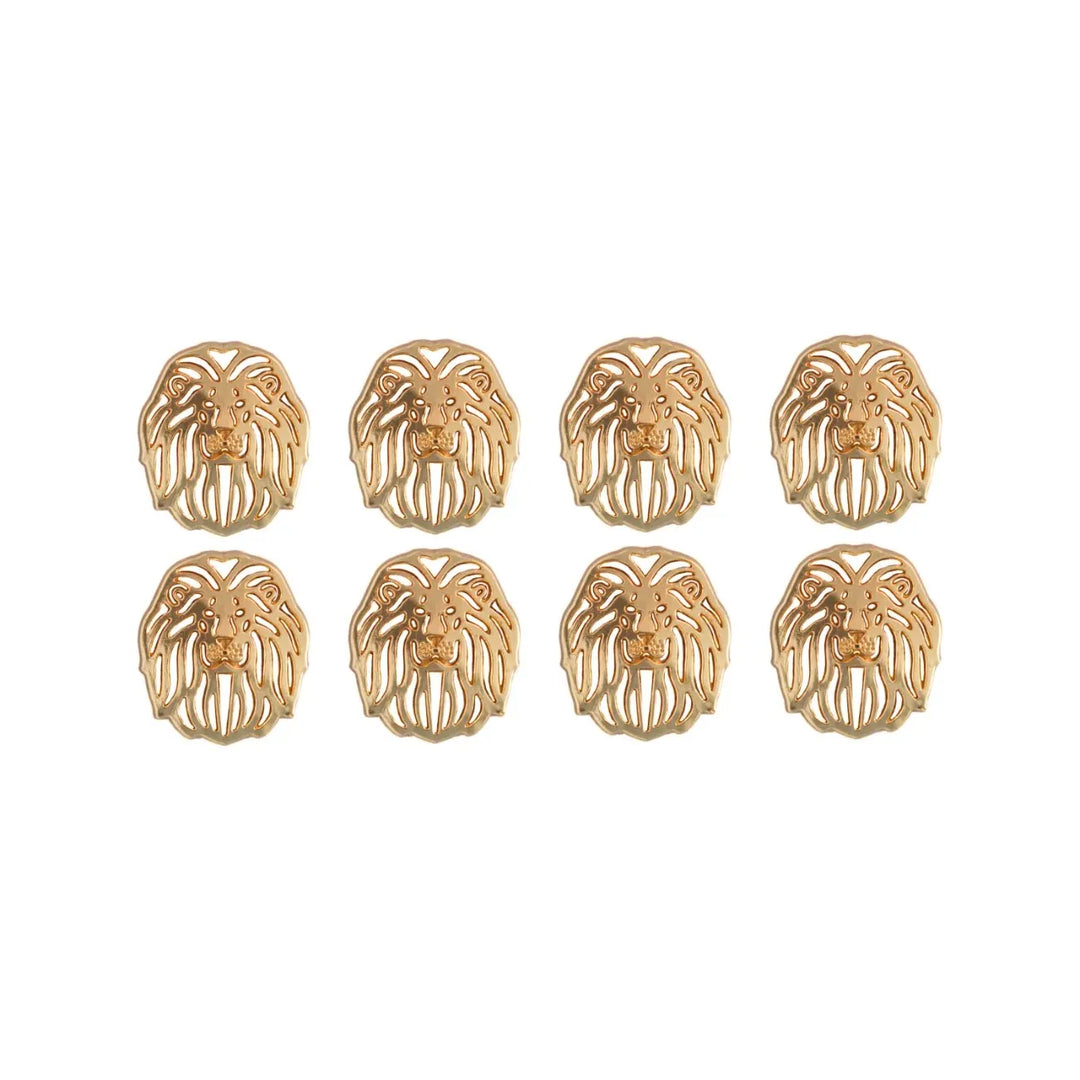 Laser Cut Lion Metal Buttons | 19mm(30L) & 24mm(38L)