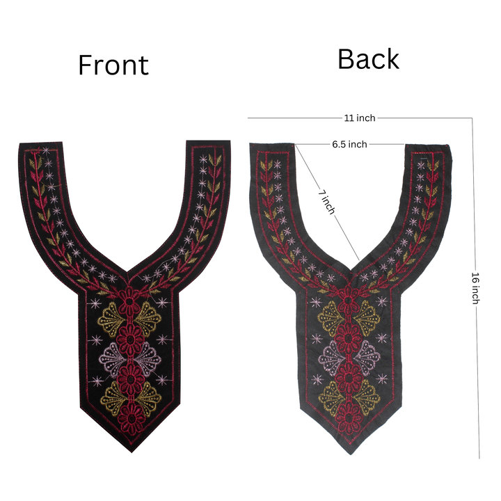 Handcrafted Thread Embroidery Ethnic Yoke