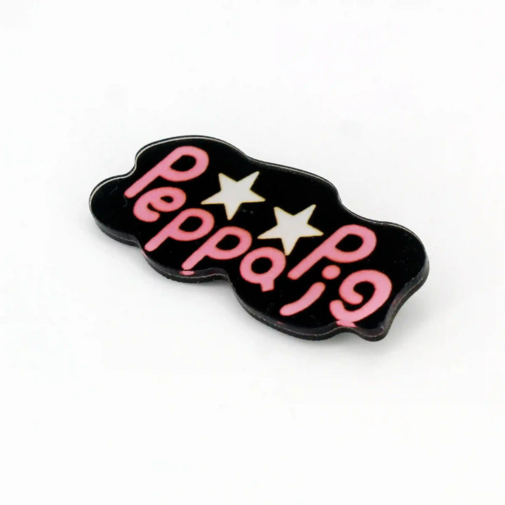 Acrylic Peppa Pig Brooch