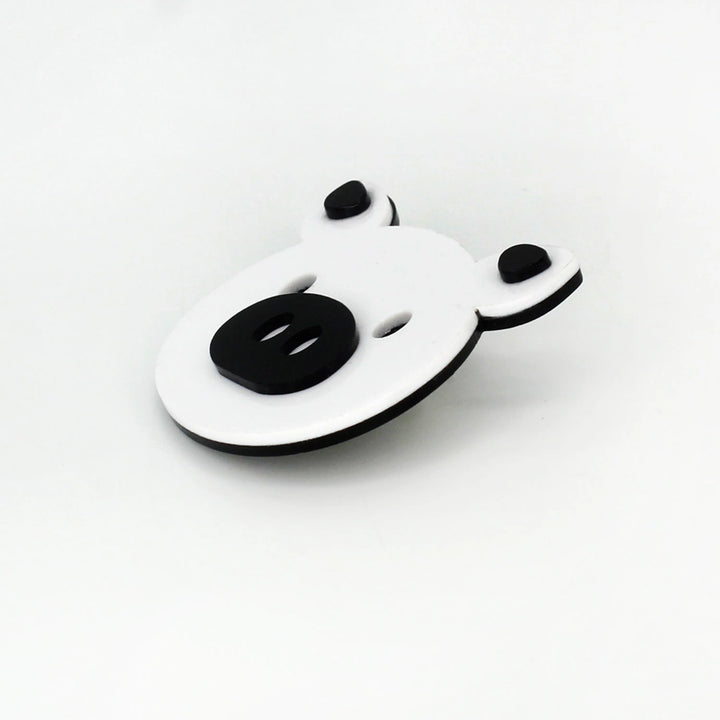 White piggy Brooch