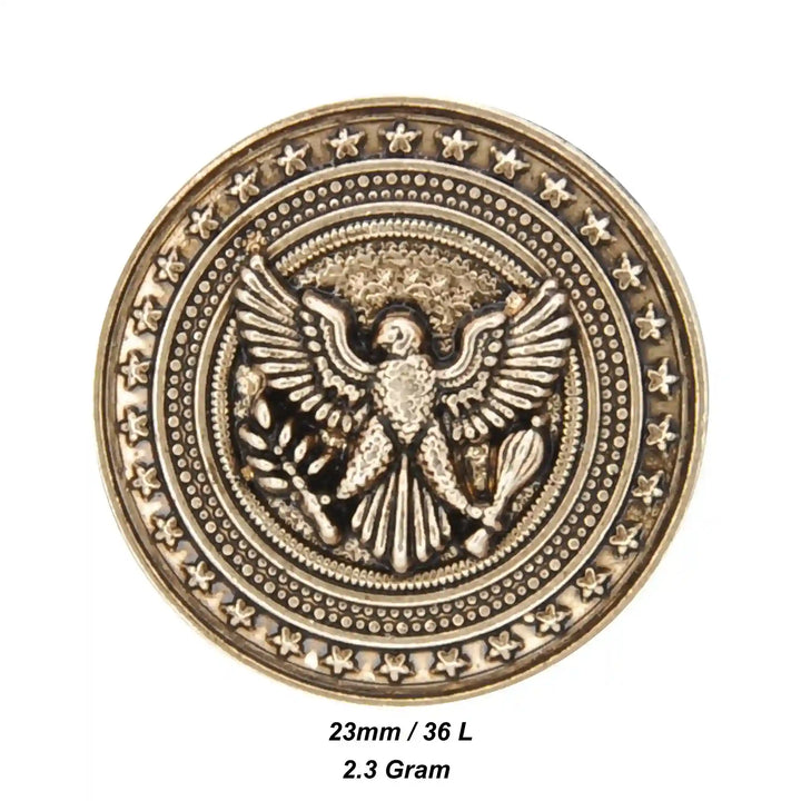 Imperial Eagle Wing Metal Buttons | 18mm(28L) & 23mm(36L)