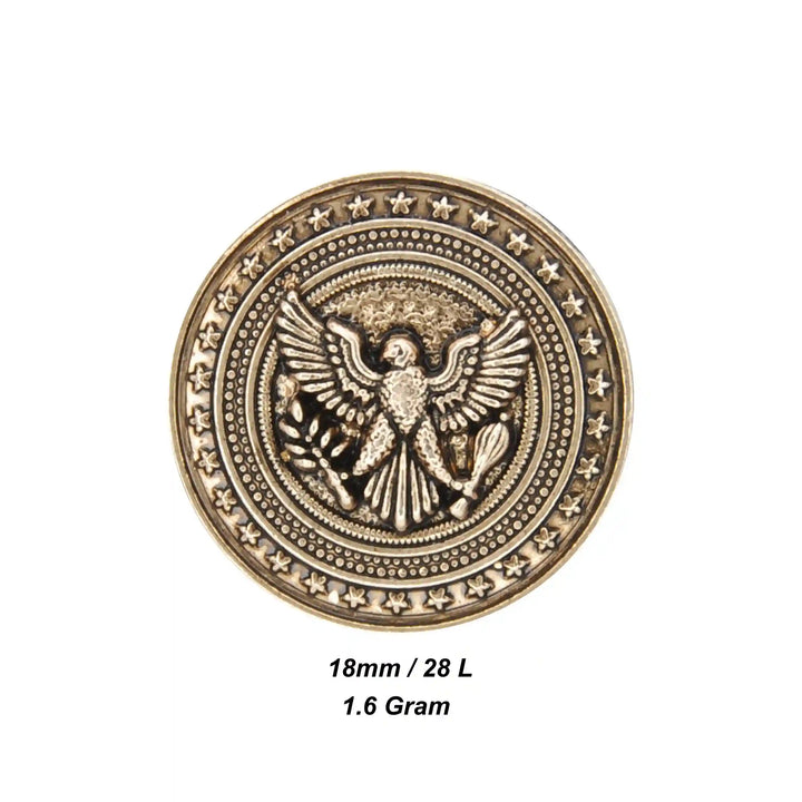 Imperial Eagle Wing Metal Buttons | 18mm(28L) & 23mm(36L)