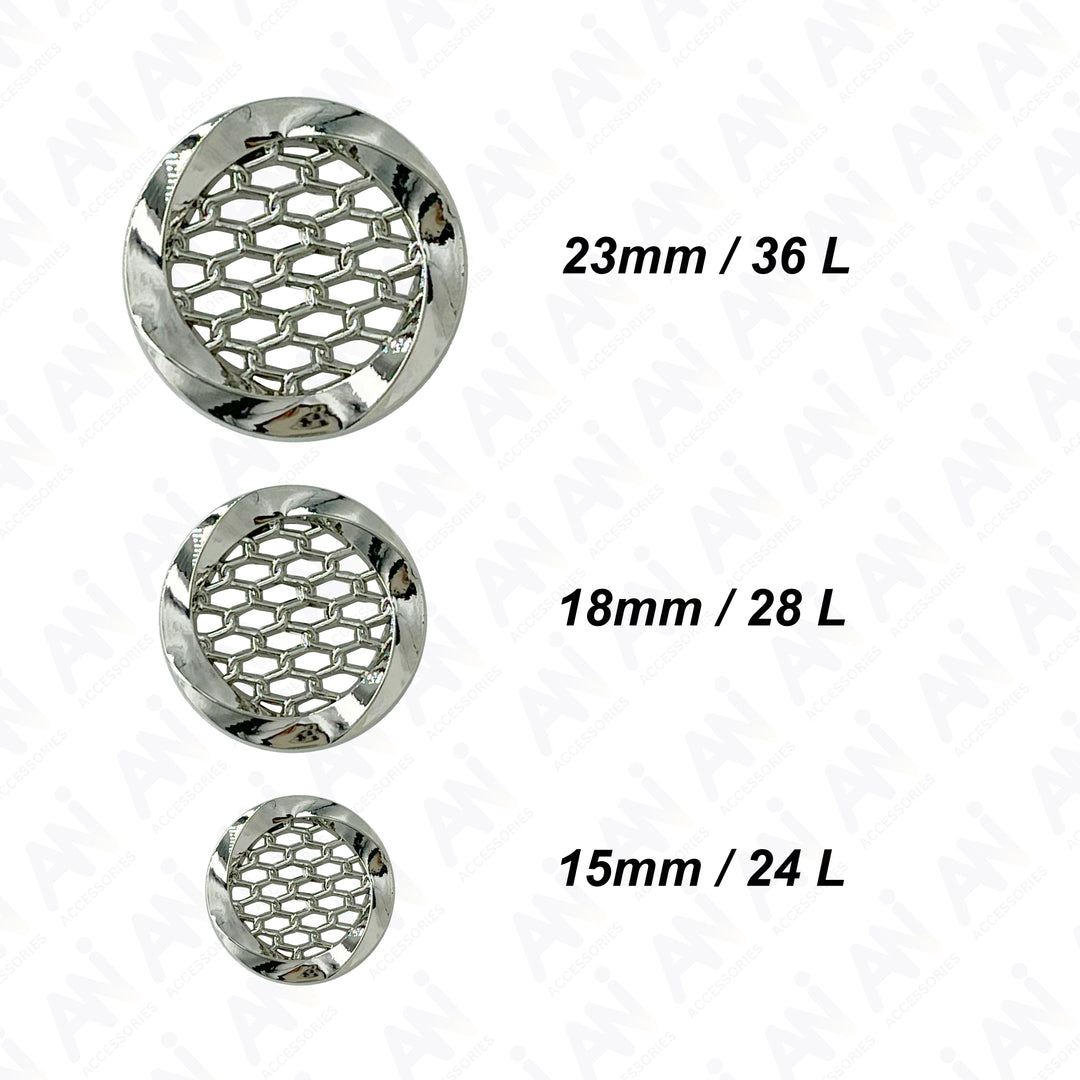 Honey Comb Metal Buttons