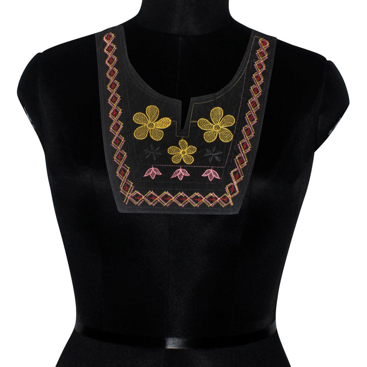 Floral Style Ethnic Neckline