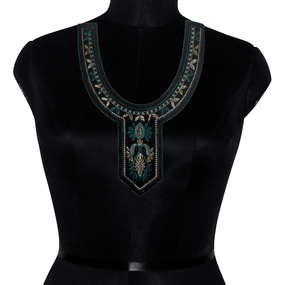 U Shape Black Tone Neckline