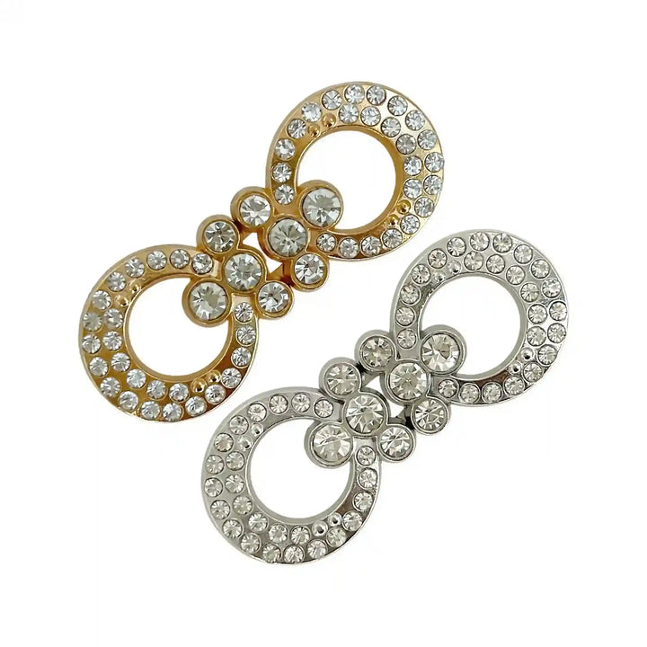 Infinity Crystal Link Frog Closure Buttons