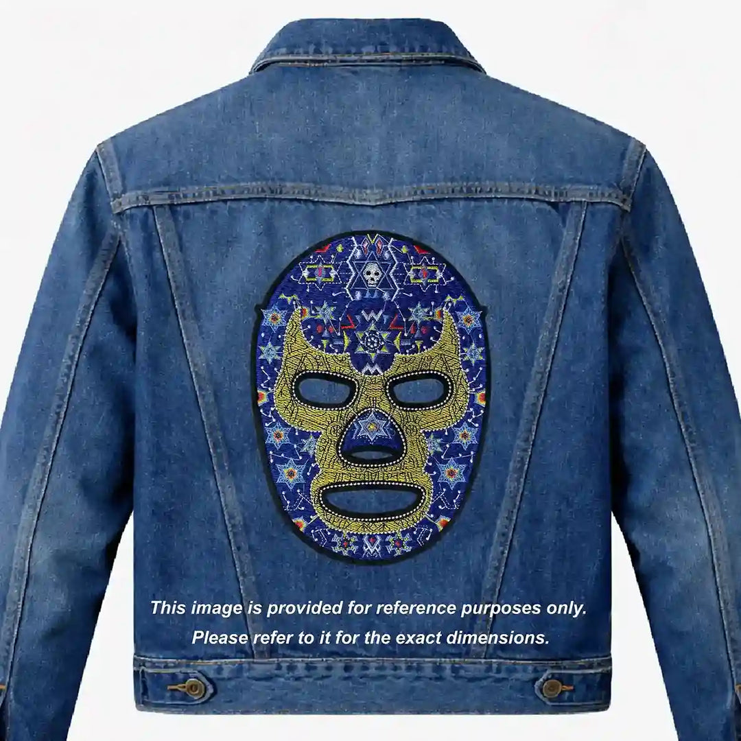 Lucha Libre Wrestler Mask Hot-Fix Patch