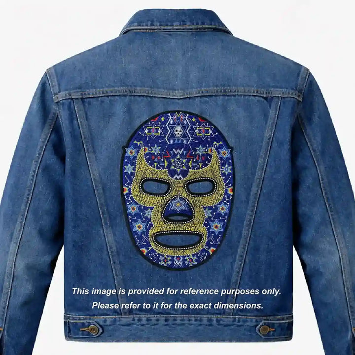 Lucha Libre Wrestler Mask Hot-Fix Patch