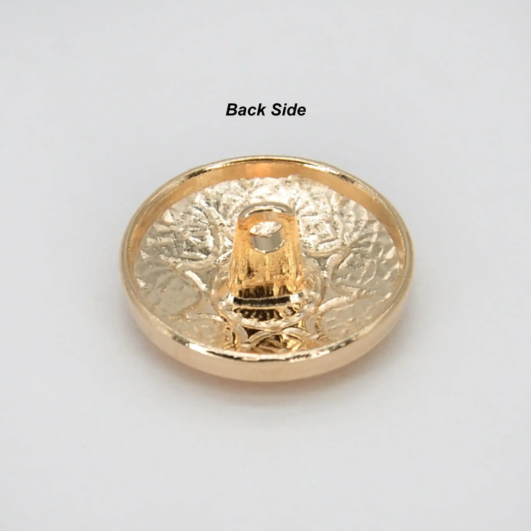 Traditional Gold Finish Metal Button | 18mm (28L)  & 21mm (34L)