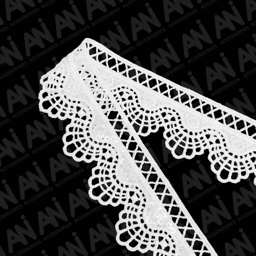 Medallion Border style Lace trim | 2  Meter
