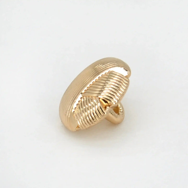 Classic Knot Design with Ribbed Texture Metal Button | 11mm (18L)