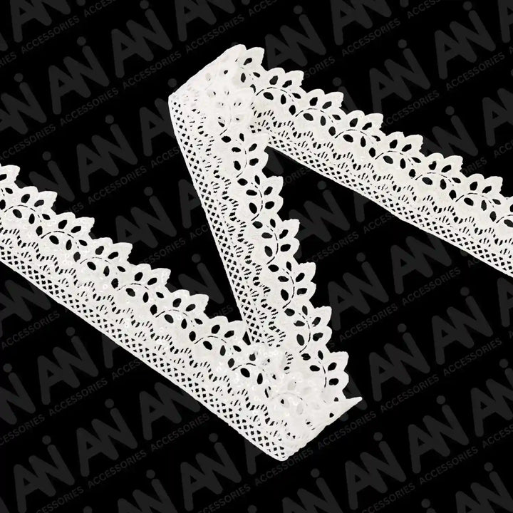 Chris Cross Leaves Style Sequins Lace | 2 Meter