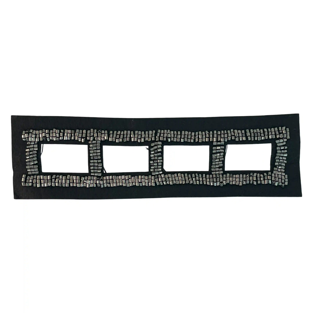 Beaded V-Neckline Applique