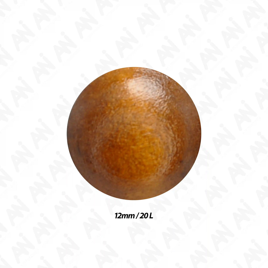 Brown Wooden Button | 12mm