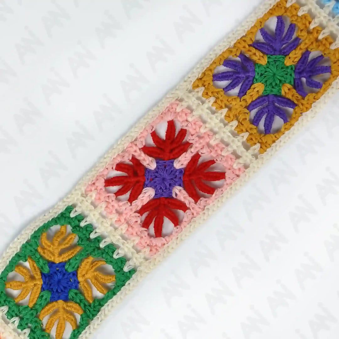 Multicolor Crochet Floral Lace | 2 Meter