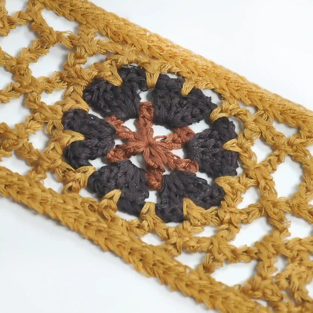 Crochet Floral Motif Lace Trim | 2 Meter