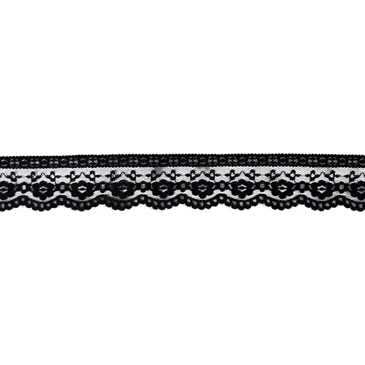 Black Floral Trim Lace | 5 Meters | SKU-B52