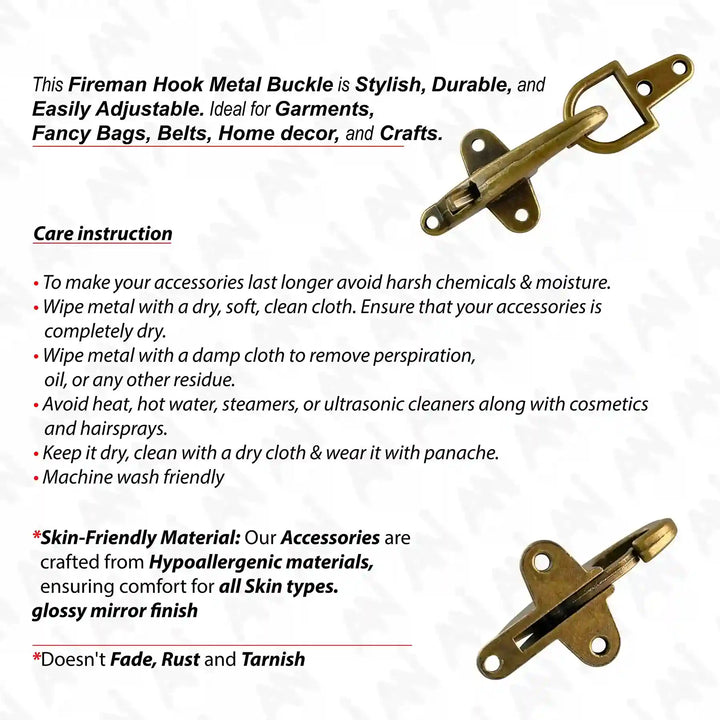 Antique Brass 2 Part Hook Buckles
