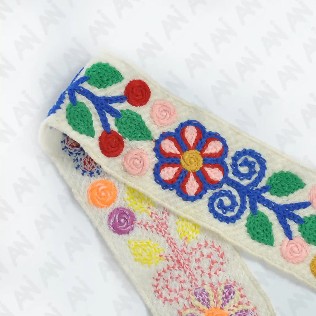 Floral Leafy Style Multicolor Lace | 2 Meter